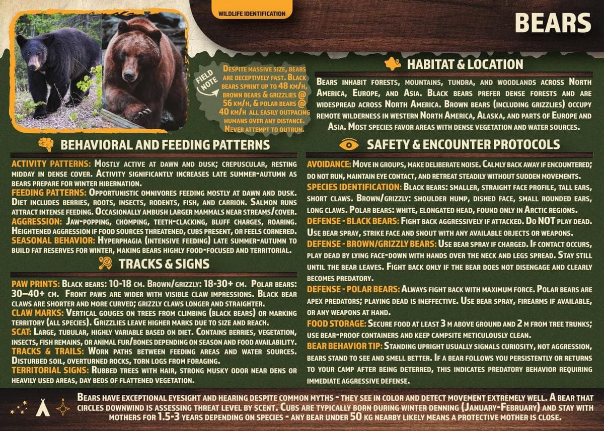 BEARS reference card
