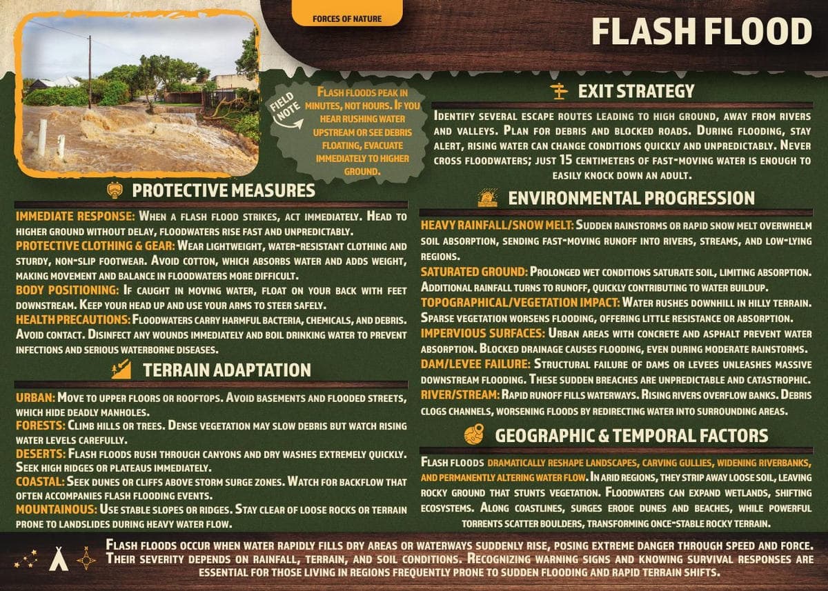 FLASH FLOOD reference card