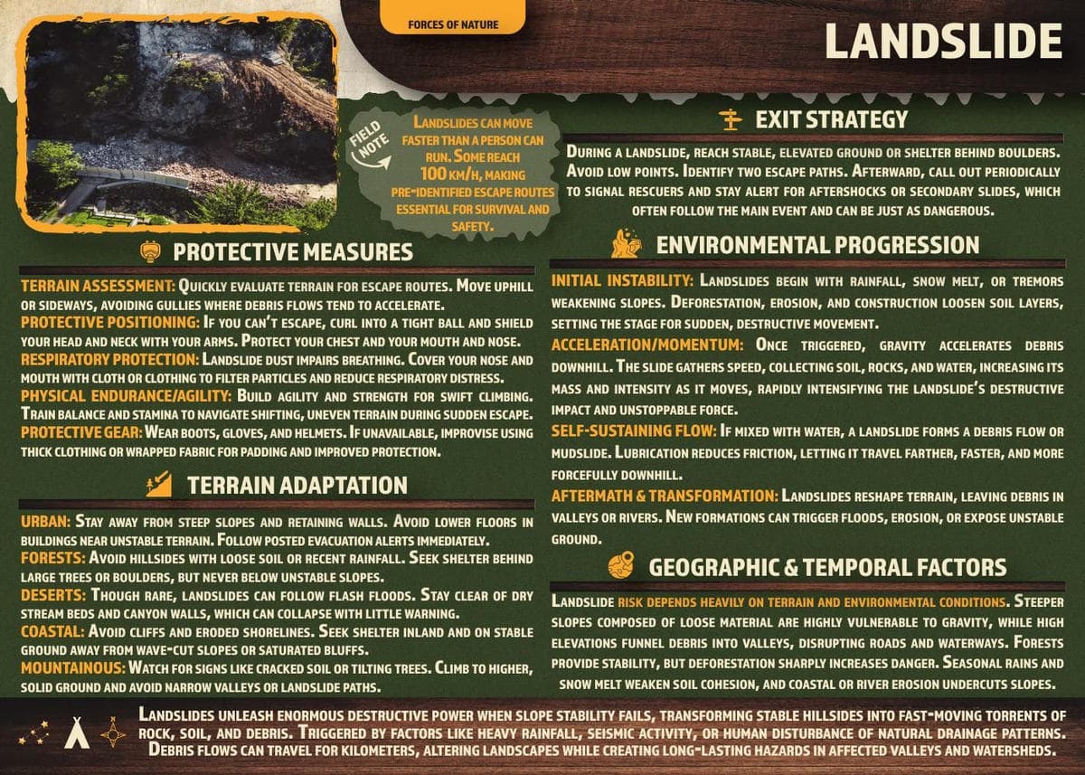 LANDSLIDE reference card