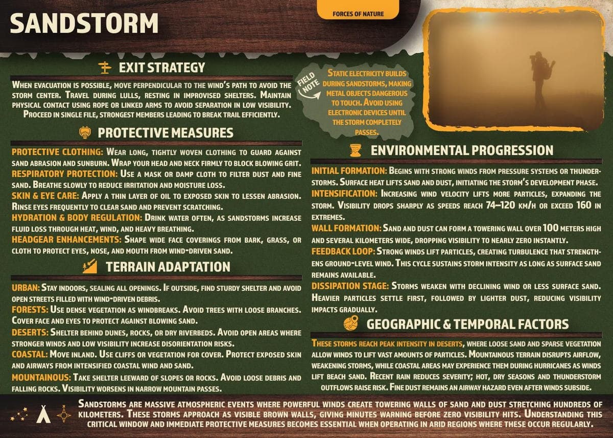 SANDSTORM reference card