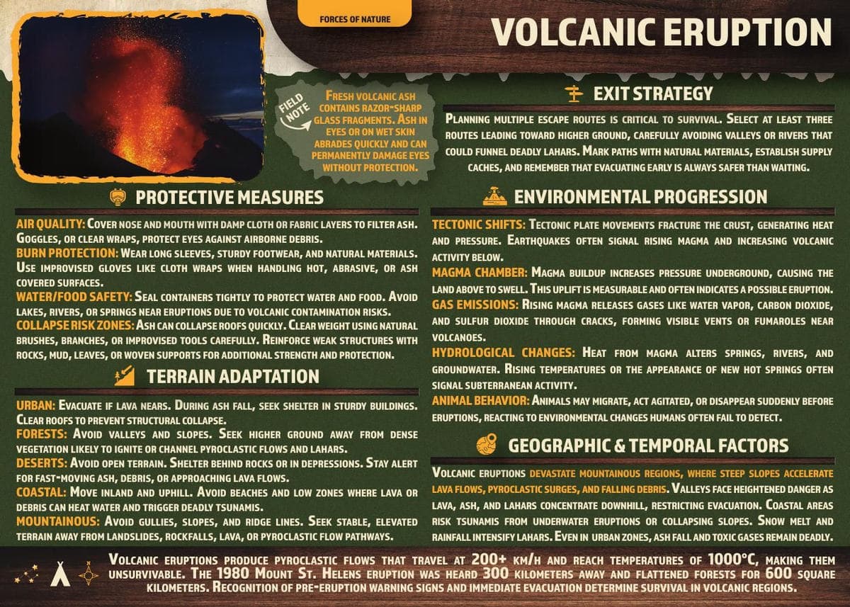 VOLCANIC ERUPTION reference card