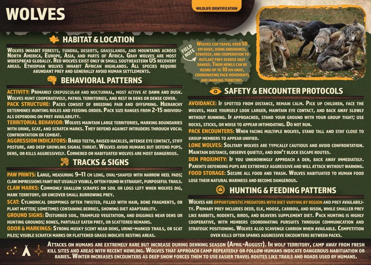 WOLVES reference card